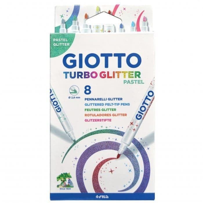Μαρκαδόροι Giotto Glitter σετ των 8 τεμαχίων για τη Χριστουγεννιάτικη διακόσμηση 