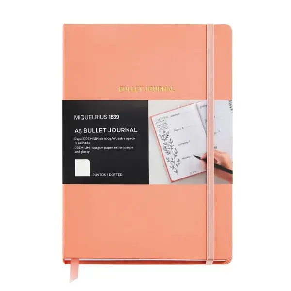 Miquelrius Bullet Journal Α5 σε Κοραλί Χρώμα ιδανικό για bullet journaling