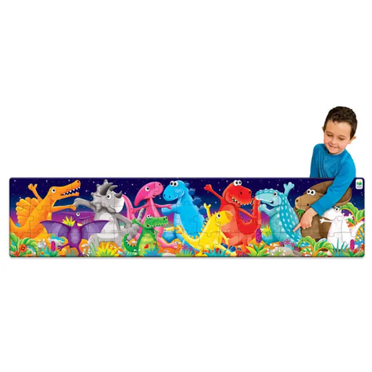 Παζλ The learning journey long & tall color dancing dinos για ηλικίες 3+, τέλειο παιδικό χριστουγεννιάτικο δώρο 