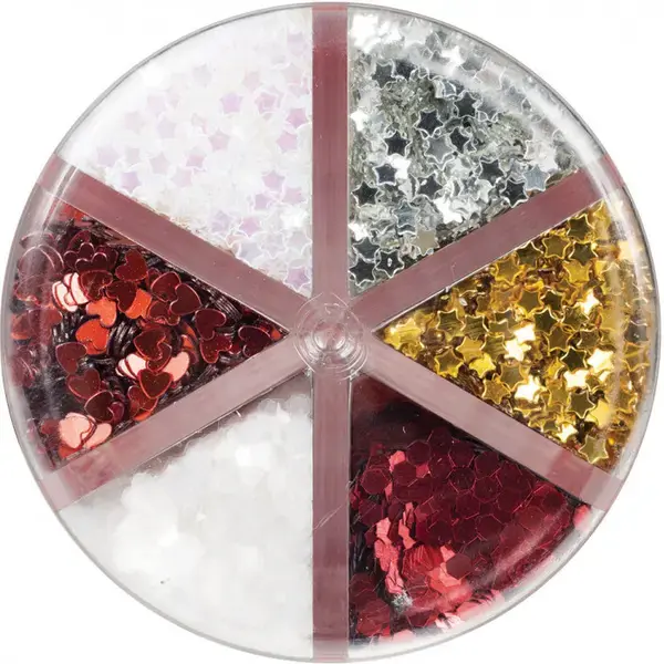 Confetti χρυσόσκονης σε αλατιέρα Colorfix 6 σχέδια, για χριστουγεννιάτικες κάρτες χειροποίητες