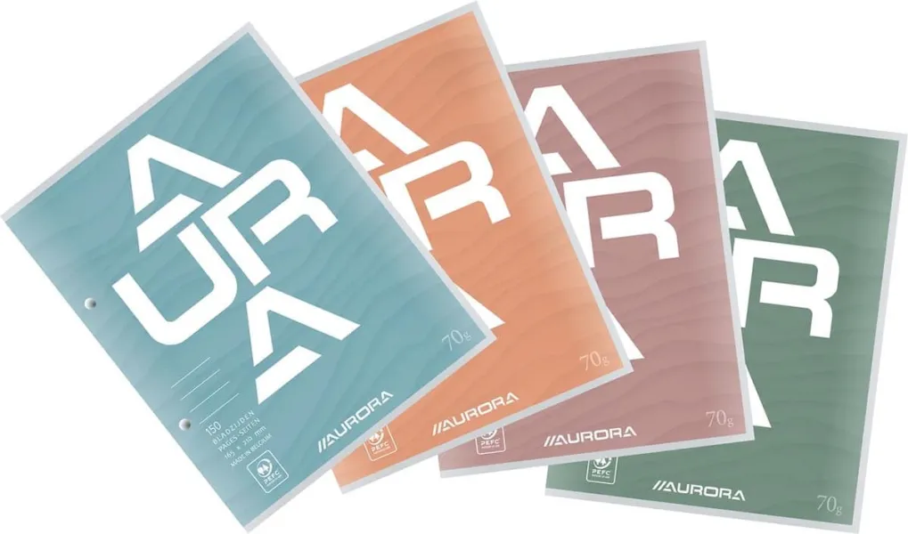 Μπλοκ aurora 17x21cm ριγέ 75 φύλλα - Aurora