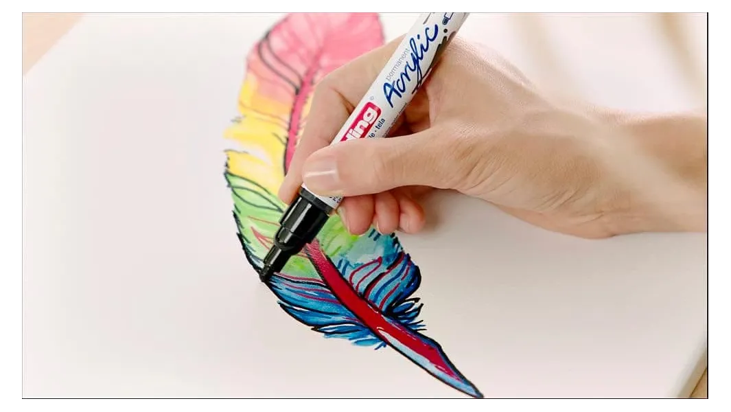 σετ μαρκαδόροι edding acrylic permanent 5100 pastel 5 τεμάχια - Edding