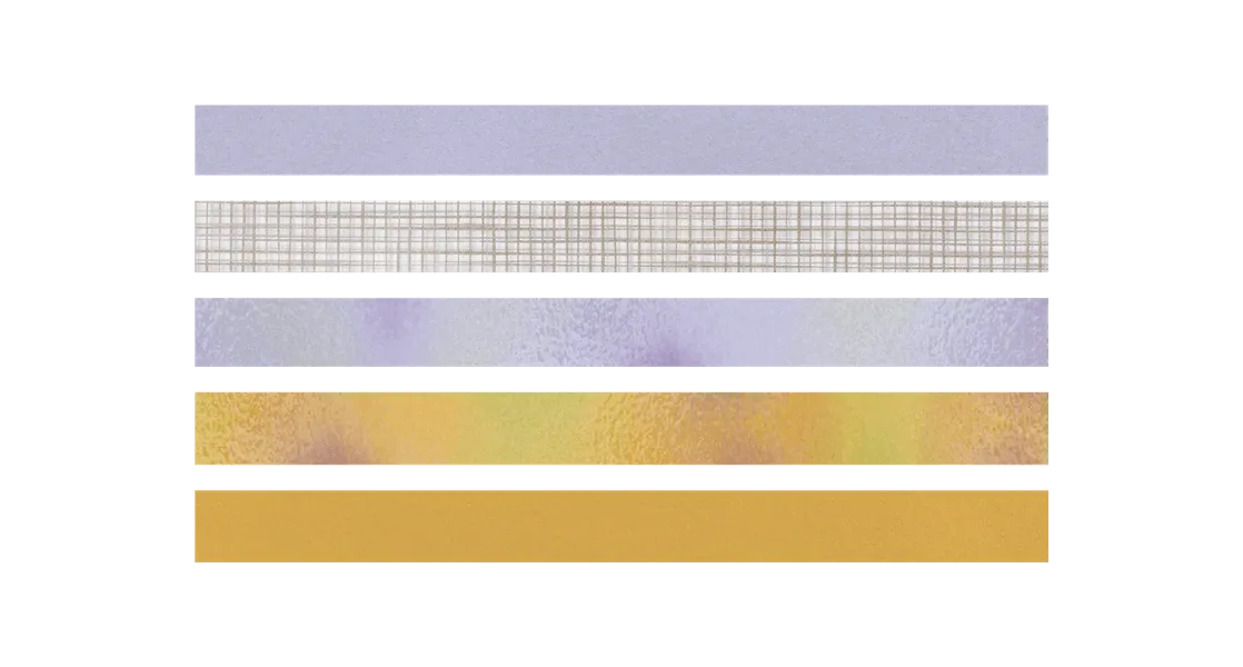 Washi tape heyda 5 τεμάχια + βάση - Heyda
