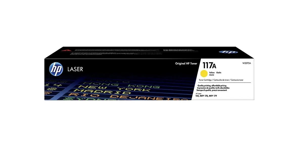 Toner hp 117a yellow original laser toner cartridge (w2072a) - Hp