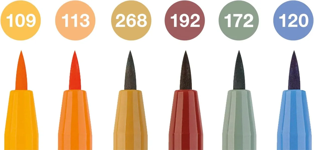 Μαρκαδόροι faber castell pitt harvest σετ 6 τεμάχια - Faber castell