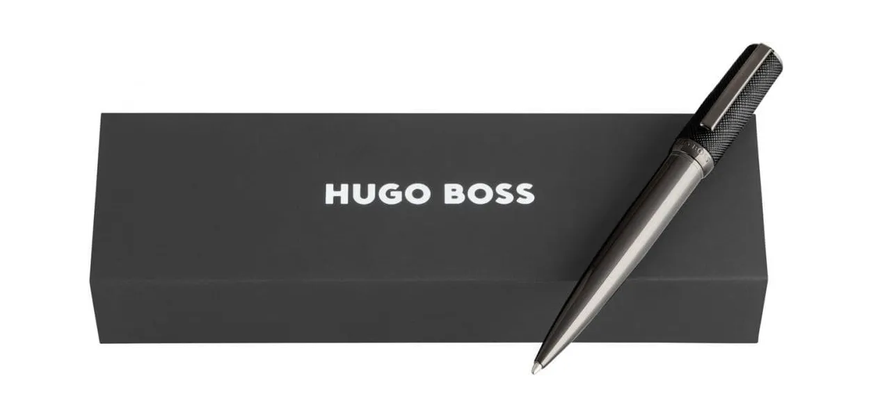 στυλό hugo boss double b saffiano black ballpoint - Hugo boss