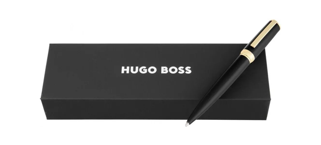 στυλό hugo boss arche double b black & gold ballpen - Hugo boss