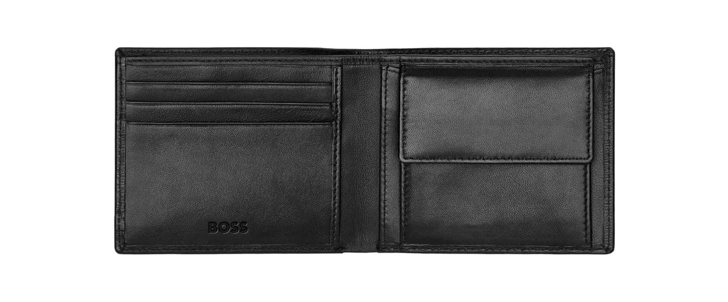 πορτοφόλι δερμάτινο hugo boss iconic black - Hugo boss