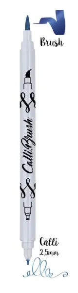 Μαρκαδόρος online callibrush διπλή μύτη blue metallic - Online