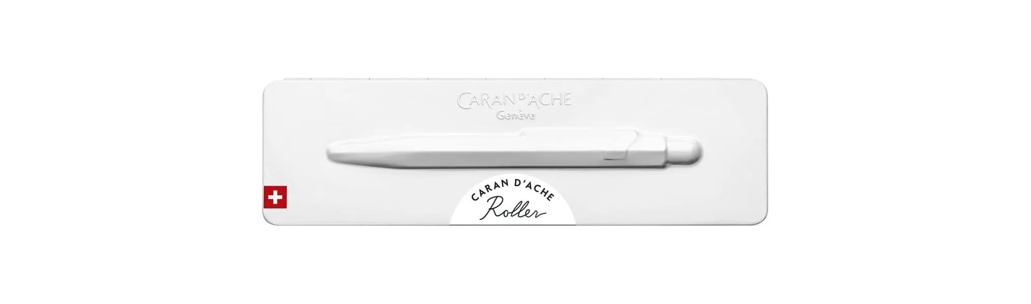 στυλό caran d'ache 849 classic rollerball λευκό σε μεταλλική κασετίνα - Caran d'ache