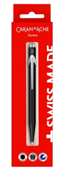 στυλό caran d'ache μεταλλικό blister medium μαύρο ballpen - Caran d'ache