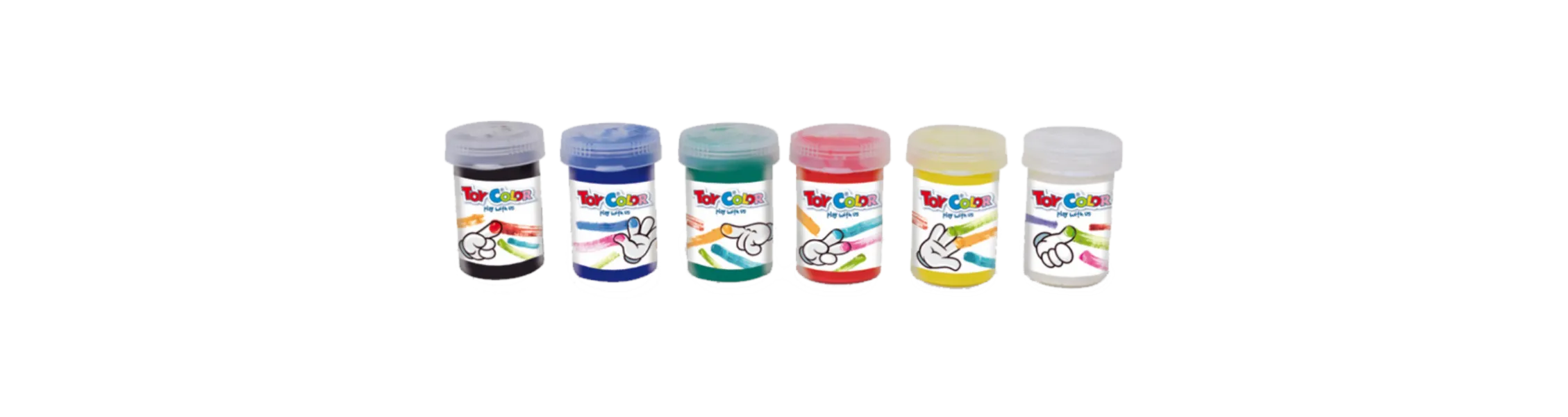 Δακτυλομπογιές toy color 25ml x 6 χρώματα - Toycolor