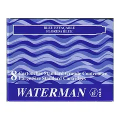 Αμπούλες waterman ink 8 τεμάχια std cartridges serenity blue - Waterman