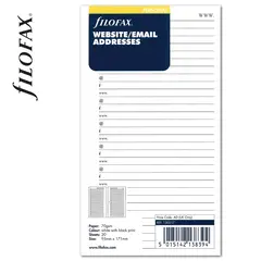 Ανταλλακτικό filofax personal internet addresses 130217 - Filofax
