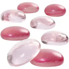 Βότσαλα γυάλινα glass stones 1.8-2cm 370gr.pink - Deco