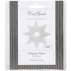 χαρτί origami 10x10cm 20 φύλλα 128gr neutral - Deco