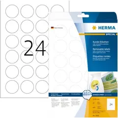 Ετικέτες α4 herma στρογγυλές φ40 συσκευασία 25 φύλλων - Herma