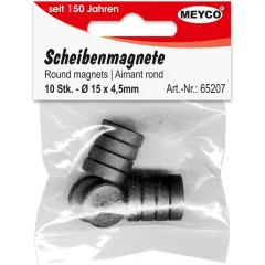 Μαγνήτες meyco 65207 φ15χ4.5mm 10τεμ - Meyco