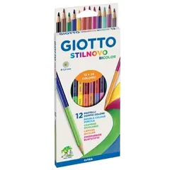 Ξυλομπογιές giotto stilnovo bicolor 12 τεμάχια - Giotto