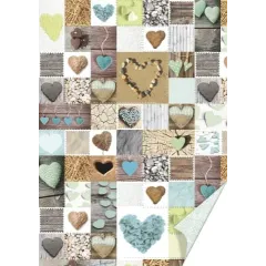 χαρτόνι 50x70 διπλής οψης mint hearts - Heyda