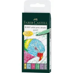 Μαρκαδόροι faber castell pitt artist pens pastel 6 τεμάχια - Faber castell