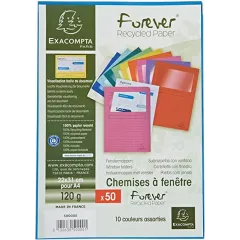 Ντοσιέ exacompta forever με παράθυρο 50 τεμάχια - Clairefontaine