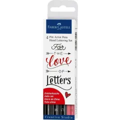Μαρκαδόροι faber castell pitt artist pens hand lettering set 4 τεμάχια - Faber castell