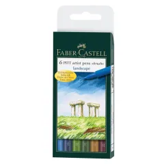 Μαρκαδόροι faber castell pitt artist pens landscape 6 τεμάχια - Faber castell