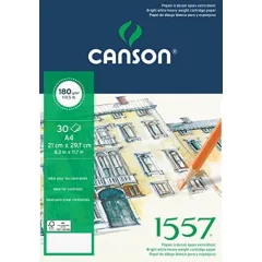 Μπλοκ canson 1557 21x29.7 180gr.bright white - Canson