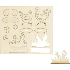 Διακοσμητικό ξύλινο easter chicken diy - Deco