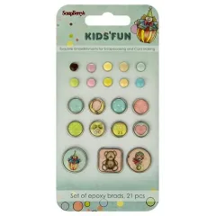Διπλόκαρφα brads kid's fun 21 τεμάχια - Deco