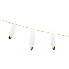Γιρλάντα φτερά 160x13,5cm white & gold - Deco