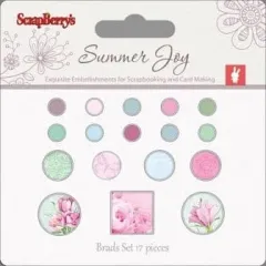 Brads - διπλόκαρφα summer joy 17 τεμάχια - Deco