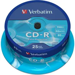 Cd-r verbatim 700mb 52x spin 25 τεμάχια - Verbatim