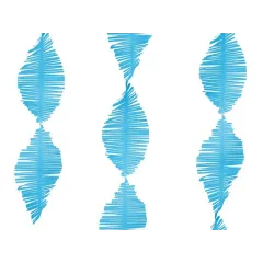 Γιρλάντα paper fringe garland sky blue - Deco