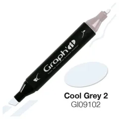Μαρκαδόρος graph it twin tip cool grey 2 9102 - Oz