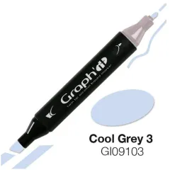 Μαρκαδόρος graph it twin tip cool grey 3 9103 - Oz