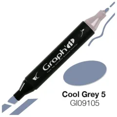 Μαρκαδόρος graph it twin tip cool grey 5 9105 - Oz