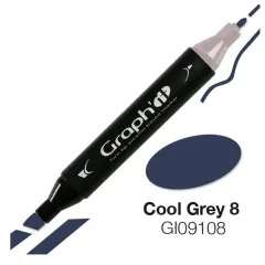 Μαρκαδόρος graph it twin tip cool grey 8 9108 - Oz