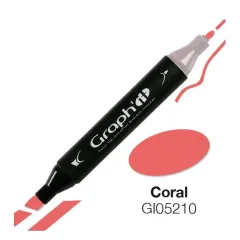Μαρκαδόρος graph it twin tip coral 5210 - Oz