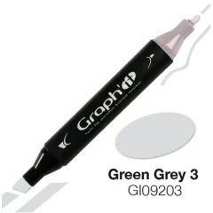Μαρκαδόρος graph it twin tip green grey 3 9203 - Oz