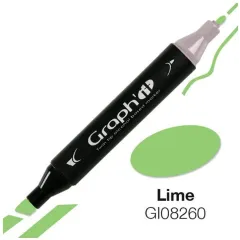 Μαρκαδόρος graph it twin tip lime 8260 - Oz