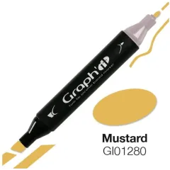 Μαρκαδόρος graph it twin tip mustard 1280 - Oz
