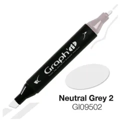 Μαρκαδόρος graph it twin tip neutral grey 2 9502 - Oz