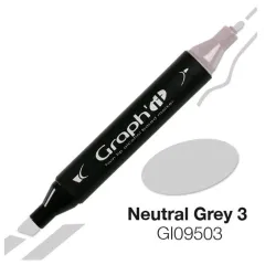 Μαρκαδόρος graph it twin tip neutral grey 3 9503 - Oz