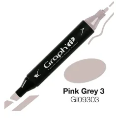 Μαρκαδόρος graph it twin tip pink grey 3 9303 - Oz