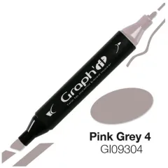 Μαρκαδόρος graph it twin tip pink grey 4 9304 - Oz