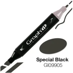 Μαρκαδόρος graph it twin tip special black 9905 - Oz