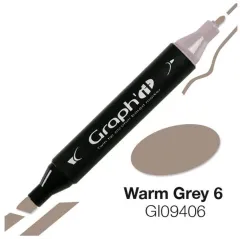 Μαρκαδόρος graph it twin tip warm grey 6 9406 - Oz