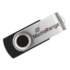 Usb 2.0 mediarange flash drive 8gb (black/silver) - Mediarange